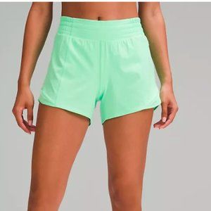 NWT Lululemon Hotty Hot High-Rise Lined Short 4" - Pistachio - Size 8